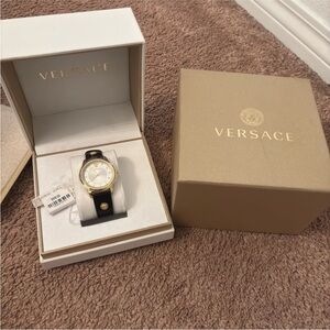 Versace Gold and Black Timepiece Brand New just needs new battery